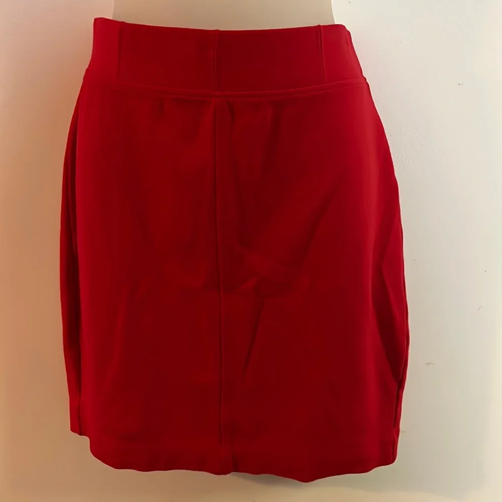 Catch My I Vibrant Red Wide Waist Stretch Pencil Skirt L - Picture 1 of 4